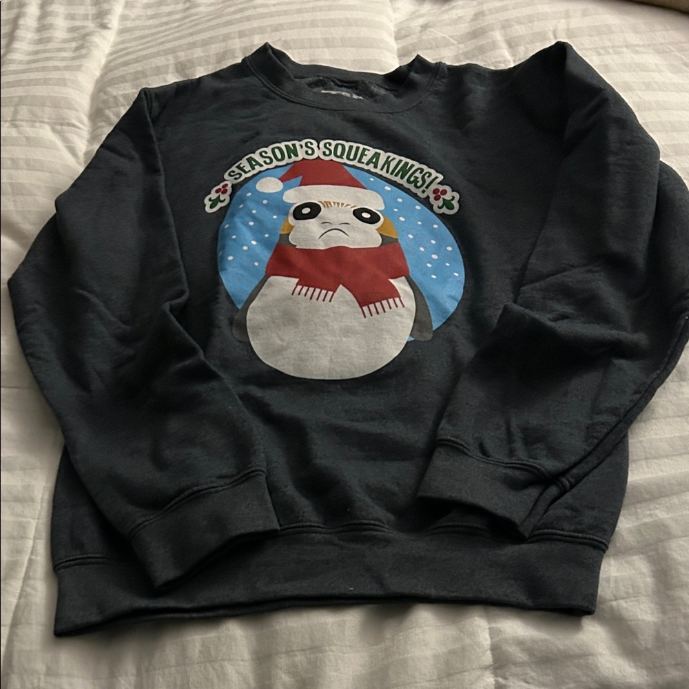 Porg Holiday Fleece long sleeve shirt.